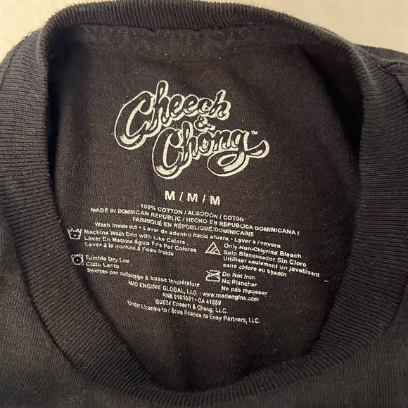 CHEECH & CHONG BLACK COTTON SHORT SLEEVE TEE MEDIUM - Picture 6 of 8